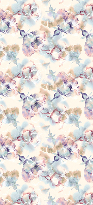 Modern roller blind Colorful painted flowers