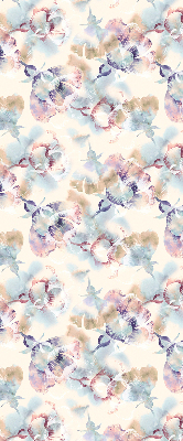 Modern roller blind Colorful painted flowers