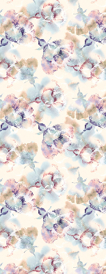 Modern roller blind Colorful painted flowers