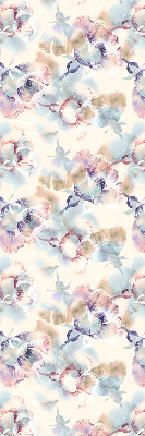 Modern roller blind Colorful painted flowers