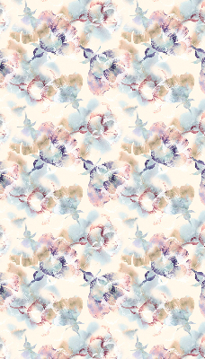 Modern roller blind Colorful painted flowers