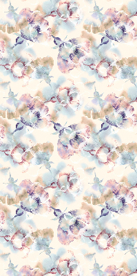Modern roller blind Colorful painted flowers