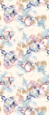 Modern roller blind Colorful painted flowers