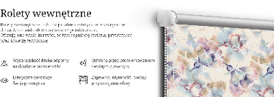 Modern roller blind Colorful painted flowers