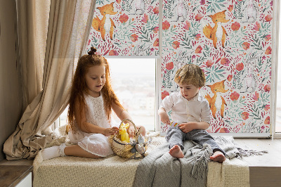Roller blind for large window Animals and plants