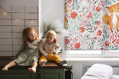 Roller blind for large window Animals and plants