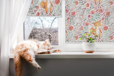 Roller blind for large window Animals and plants