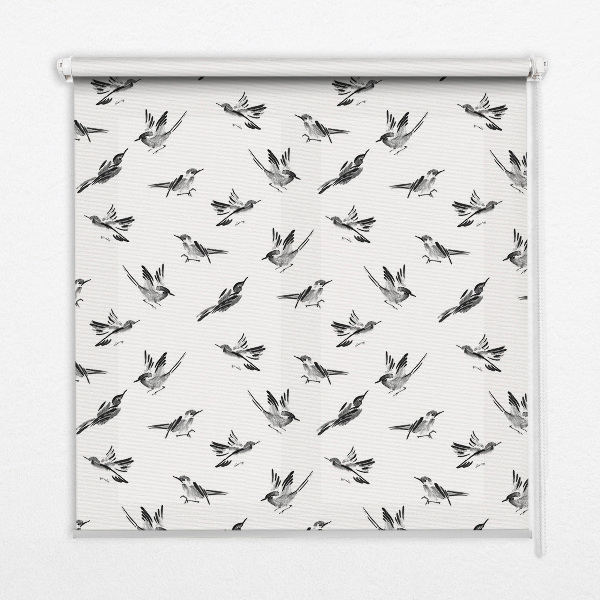 Modern roller blind Birds