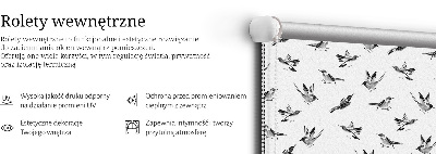 Modern roller blind Birds