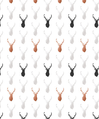 Fabric roller blind Drawn deer heads