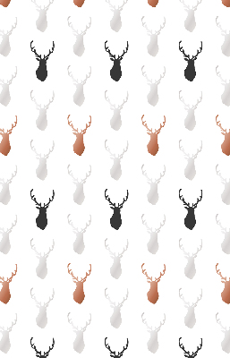 Fabric roller blind Drawn deer heads