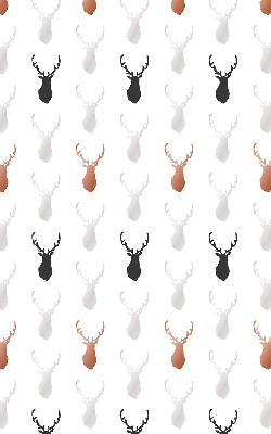 Fabric roller blind Drawn deer heads
