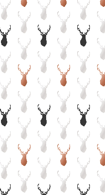Fabric roller blind Drawn deer heads