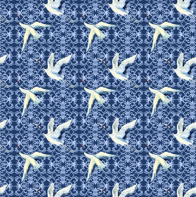 Modern roller blind Herons