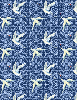 Modern roller blind Herons