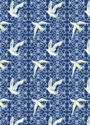 Modern roller blind Herons