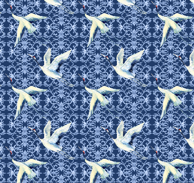 Modern roller blind Herons