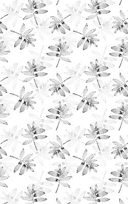 Roller blind for large window Gray sketched leaves