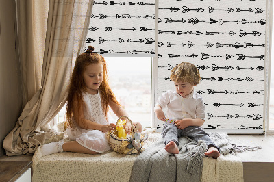 Fabric roller blind Sketch of arrows