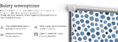 Modern roller blind Blue dots