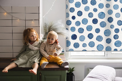 Modern roller blind Blue dots