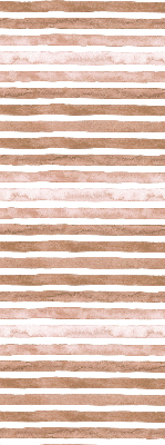 Fabric roller blind Brown painted stripes