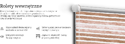 Fabric roller blind Brown painted stripes
