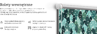 Roller blind for large window Forest and falling snow