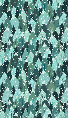 Roller blind for large window Forest and falling snow