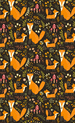 Fabric roller blind Foxes and plants