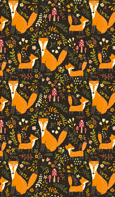 Fabric roller blind Foxes and plants