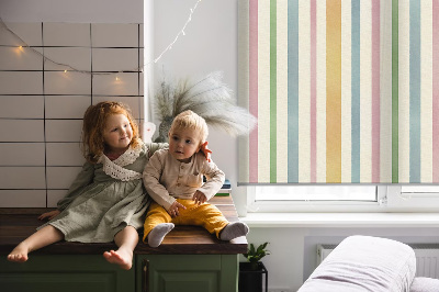Modern roller blind Colorful vertical stripes