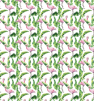 Roller blind for large window Flamingos by the leaves