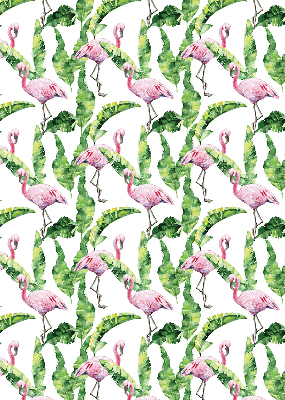 Roller blind for large window Flamingos by the leaves