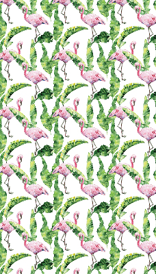 Roller blind for large window Flamingos by the leaves
