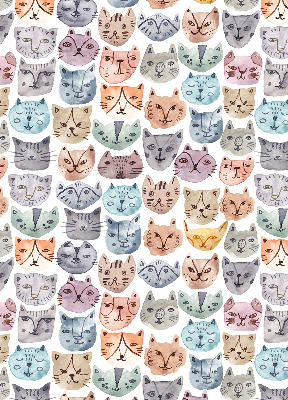 Fabric roller blind Colorful cat faces