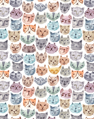 Fabric roller blind Colorful cat faces