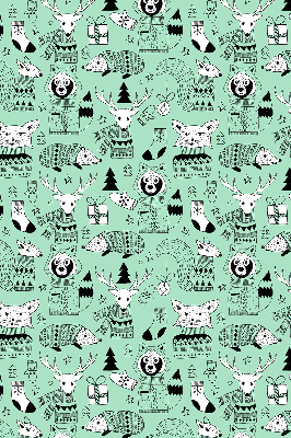 Roller blind for large window Winter animals