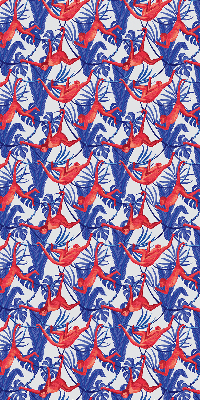 Roller blind for large window Red monkeys