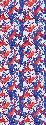 Roller blind for large window Red monkeys