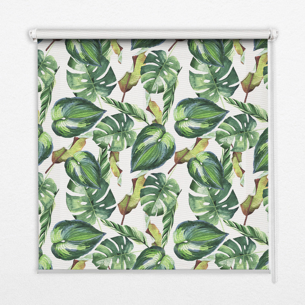 Fabric roller blind Tropical plants