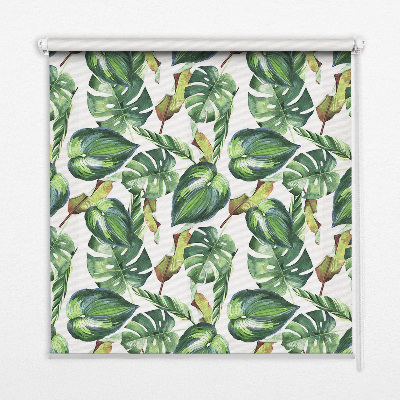 Fabric roller blind Tropical plants