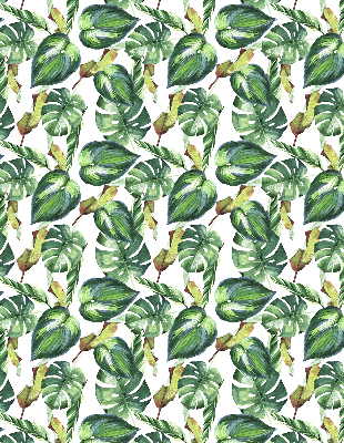 Fabric roller blind Tropical plants