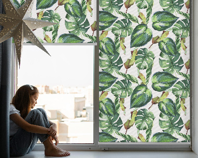 Fabric roller blind Tropical plants