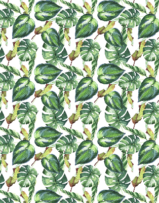 Fabric roller blind Tropical plants