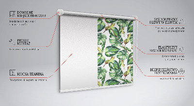 Fabric roller blind Tropical plants