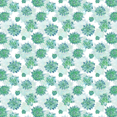 Modern roller blind Green flowers