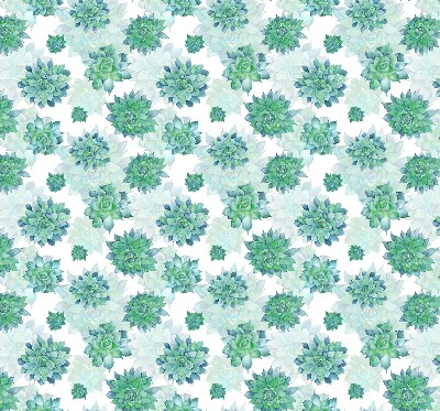 Modern roller blind Green flowers