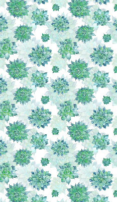 Modern roller blind Green flowers