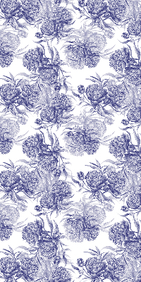 Roller blind for large window Blue bouquet